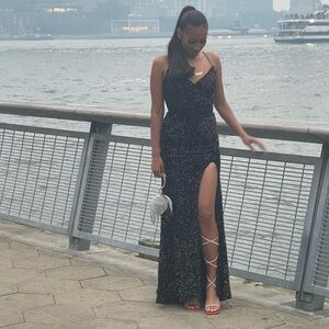 Custom Made Black Prom Dress